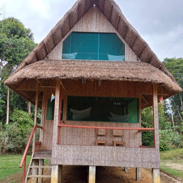 Photo of the exterior of Bambu Lodge near Patria in Manu National Park
